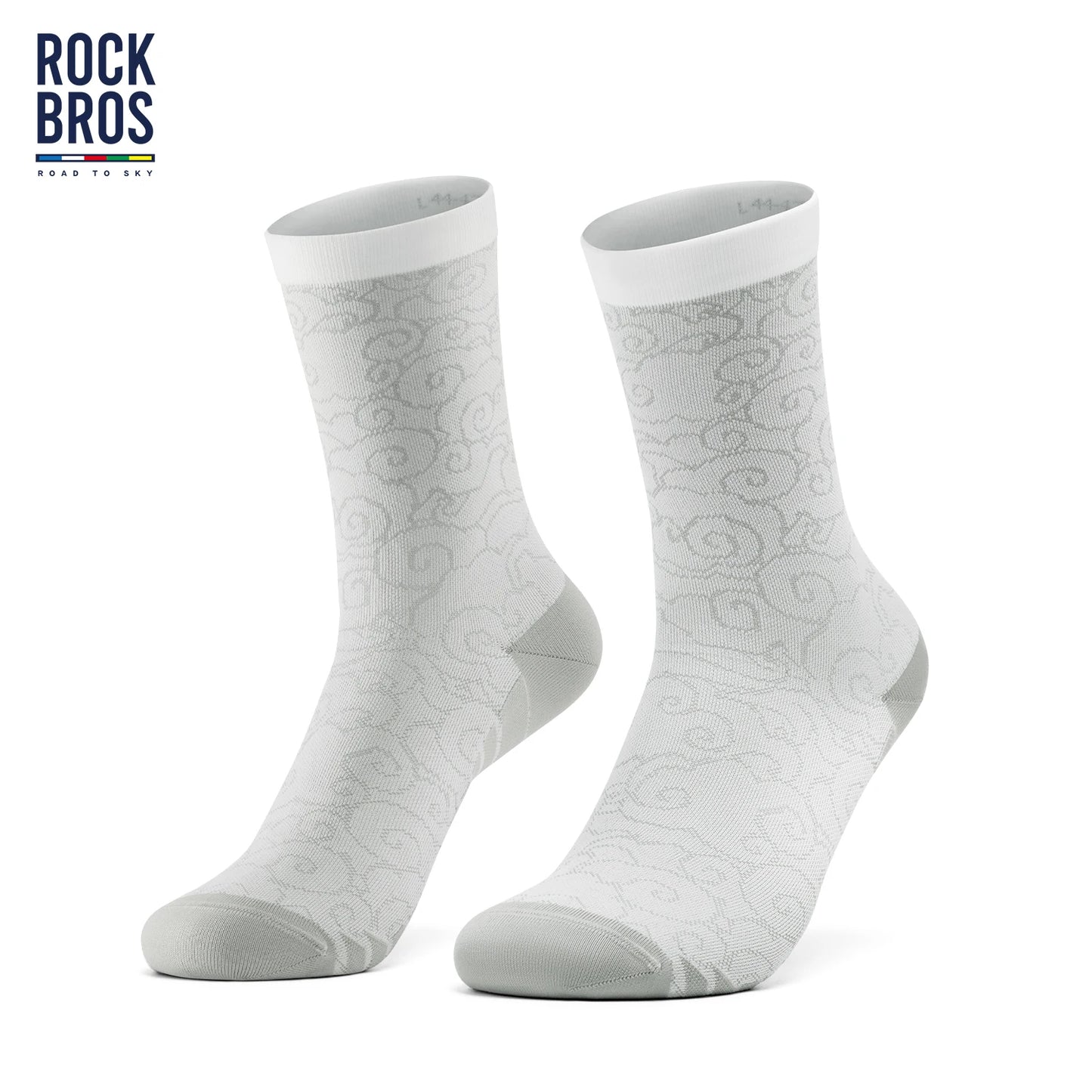 ROCKBROS ROAD TO SKY Professional Cycling Socks High Elastic Sweat-Absorption Deodorant Socks Knee-high Stockings Sports Socks