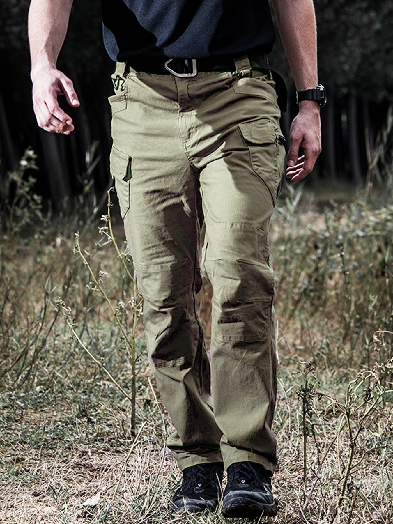 Men Combat Pants With Knee Pads Tactical Cargo Sport Trousers Camouflage Multicam Trekking Hunting Clothes(Not knee pads)